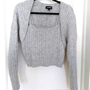 SOLD Express Cropped Sweater & Tank Matching Set